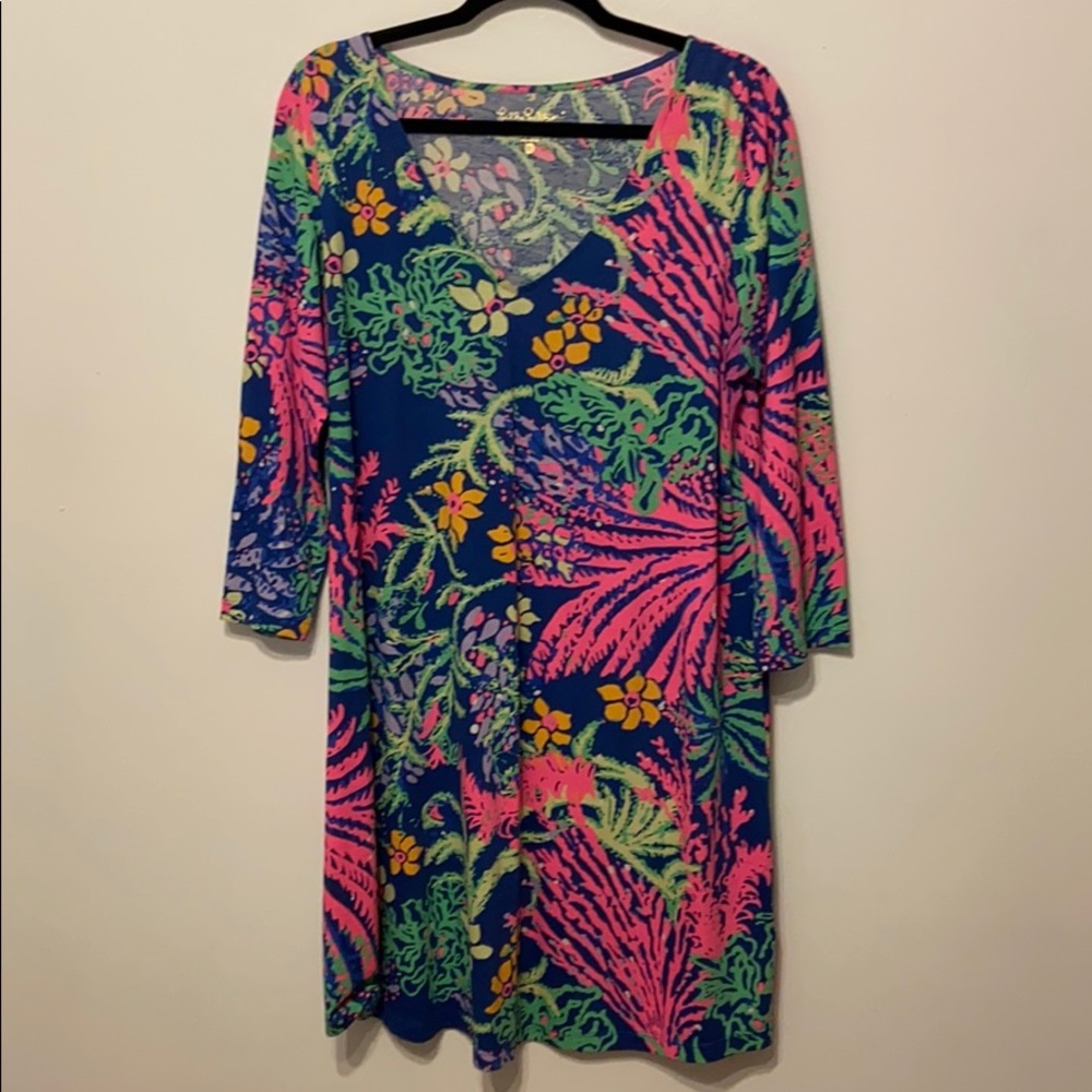 Lilly Pulitzer Erin Dress Indigo All Aglow